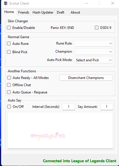 LOL 英雄联盟 Evolut Client 免费辅助 v12.17b