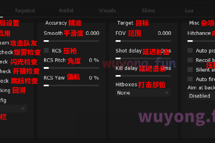 CSGO Nixware 菜單汉化翻译图 – 无用资源网
