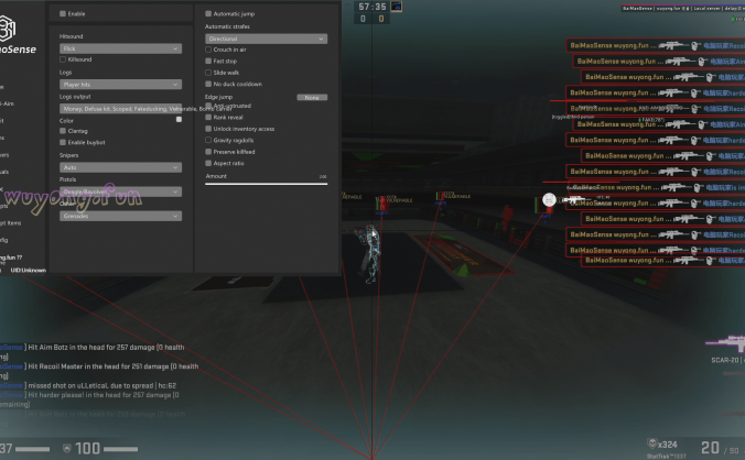 CSGO BaiMaoSense 免费辅助 暴力 | 反自瞄 | 合法 | 玩家 | 视觉 | 杂项