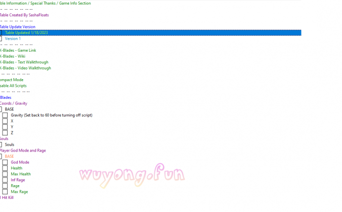 X-Blades 免费CE辅助